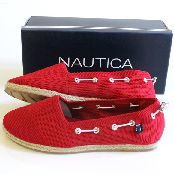 Nautica Women's Red Espadrille Shoes Size 9 - Picture 1 of 5